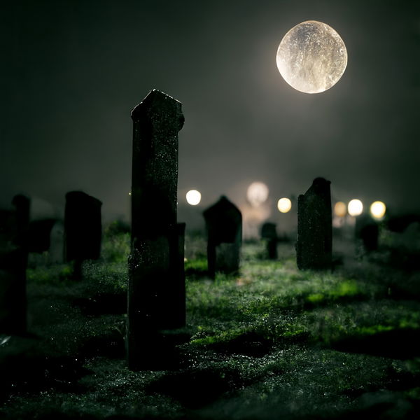 An image of Cemetery at Night