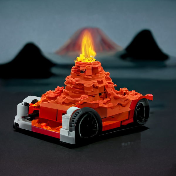 Image of Lego Volcano Racecar