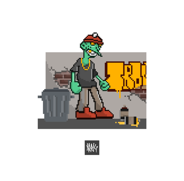 An image of Jockey - Pixel Street Art