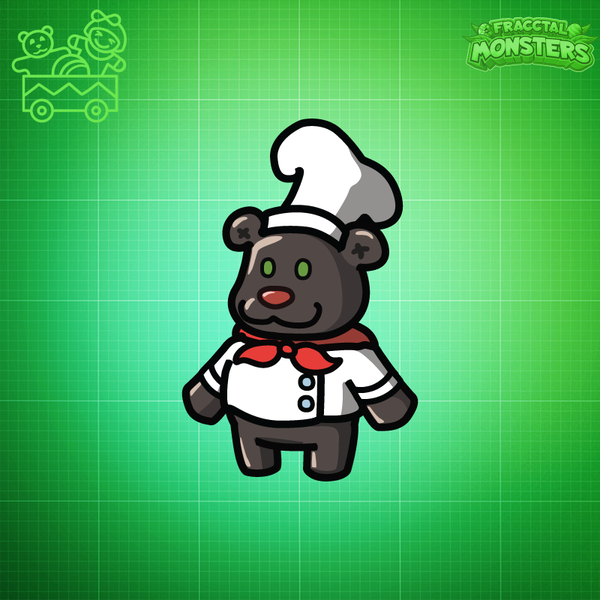 An image of Fracctal Chef Bear Plushie