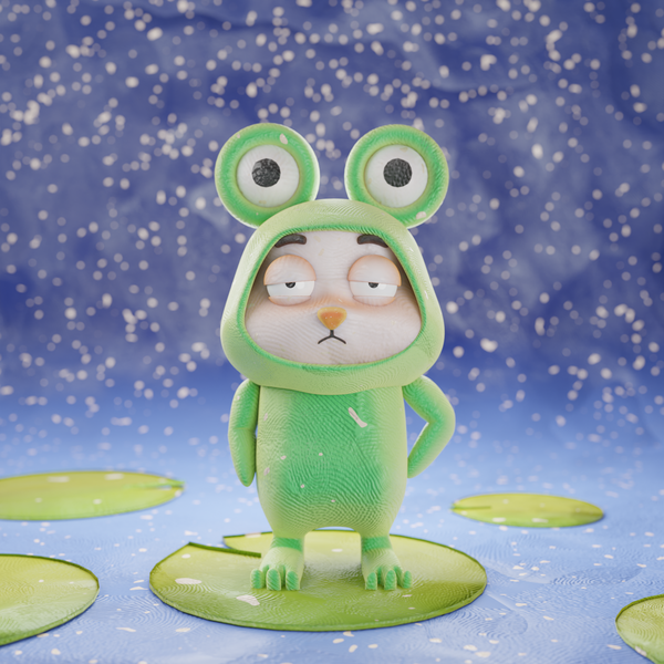 Image of #135 Frog Clay Rebbit