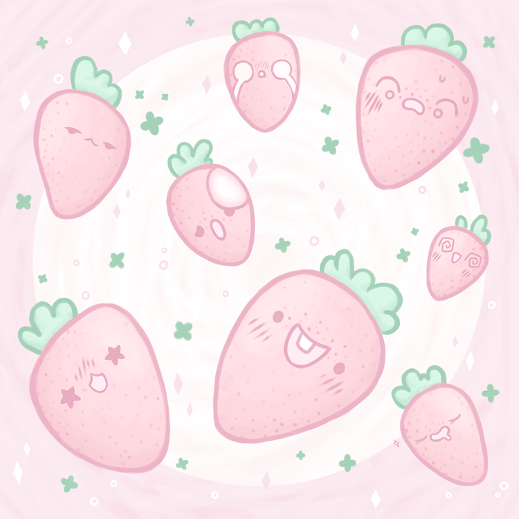 Image of Strawberries - MoonNFTartist