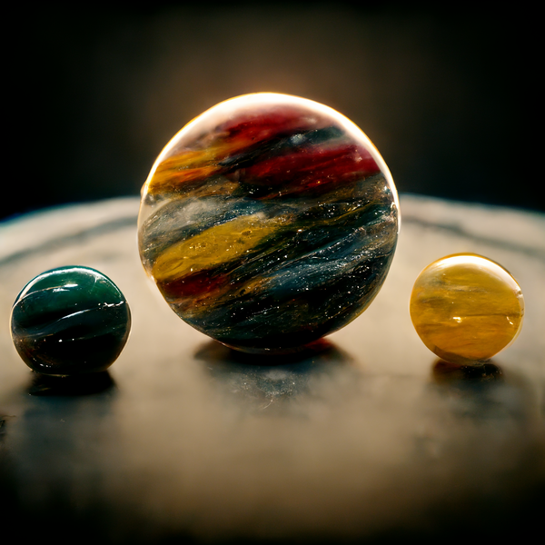 Image of Solar System Made of Marbles