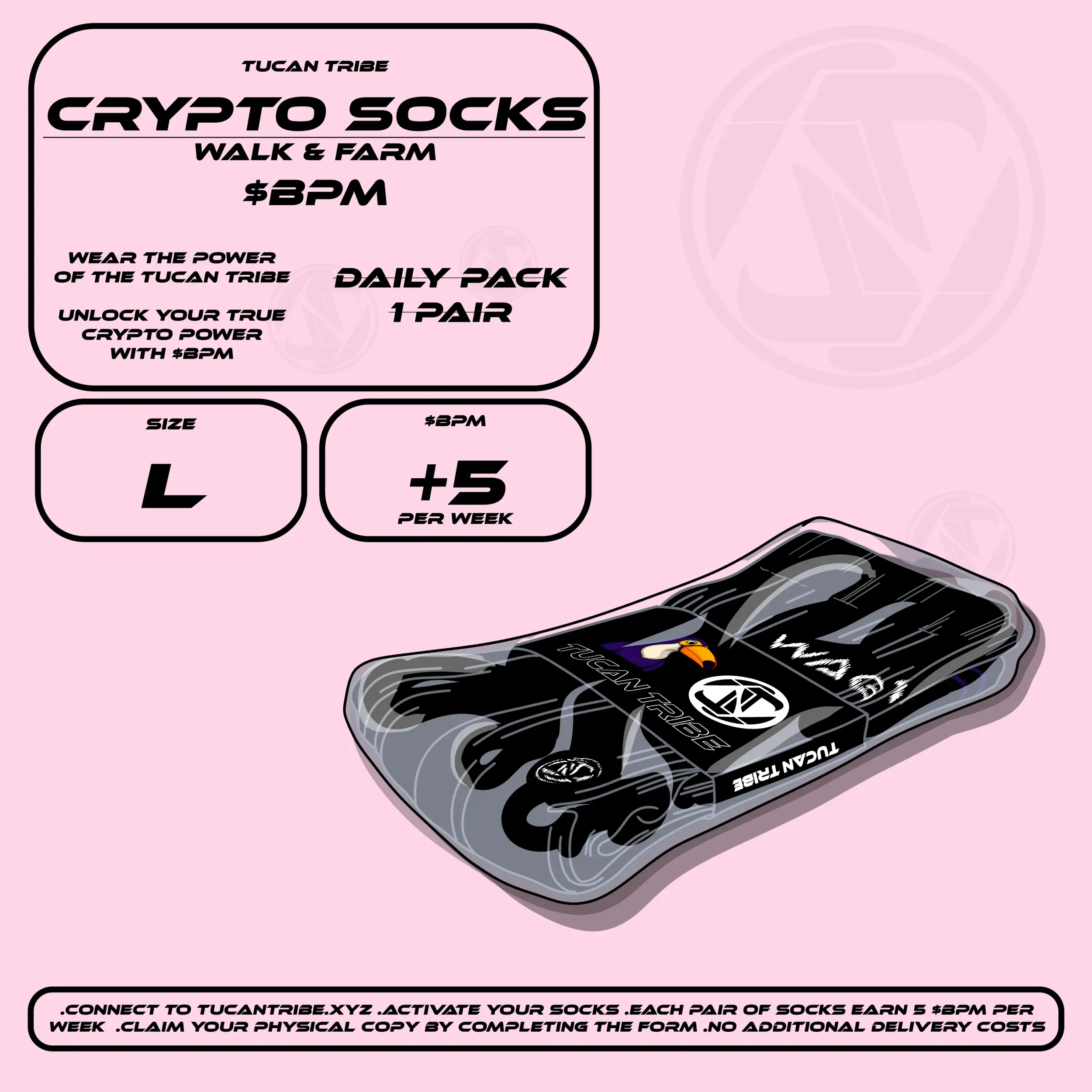 Image of Tucan Tribe Crypto Socks #186