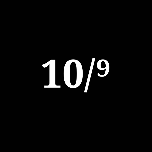 An image of Fraction 10/⁹