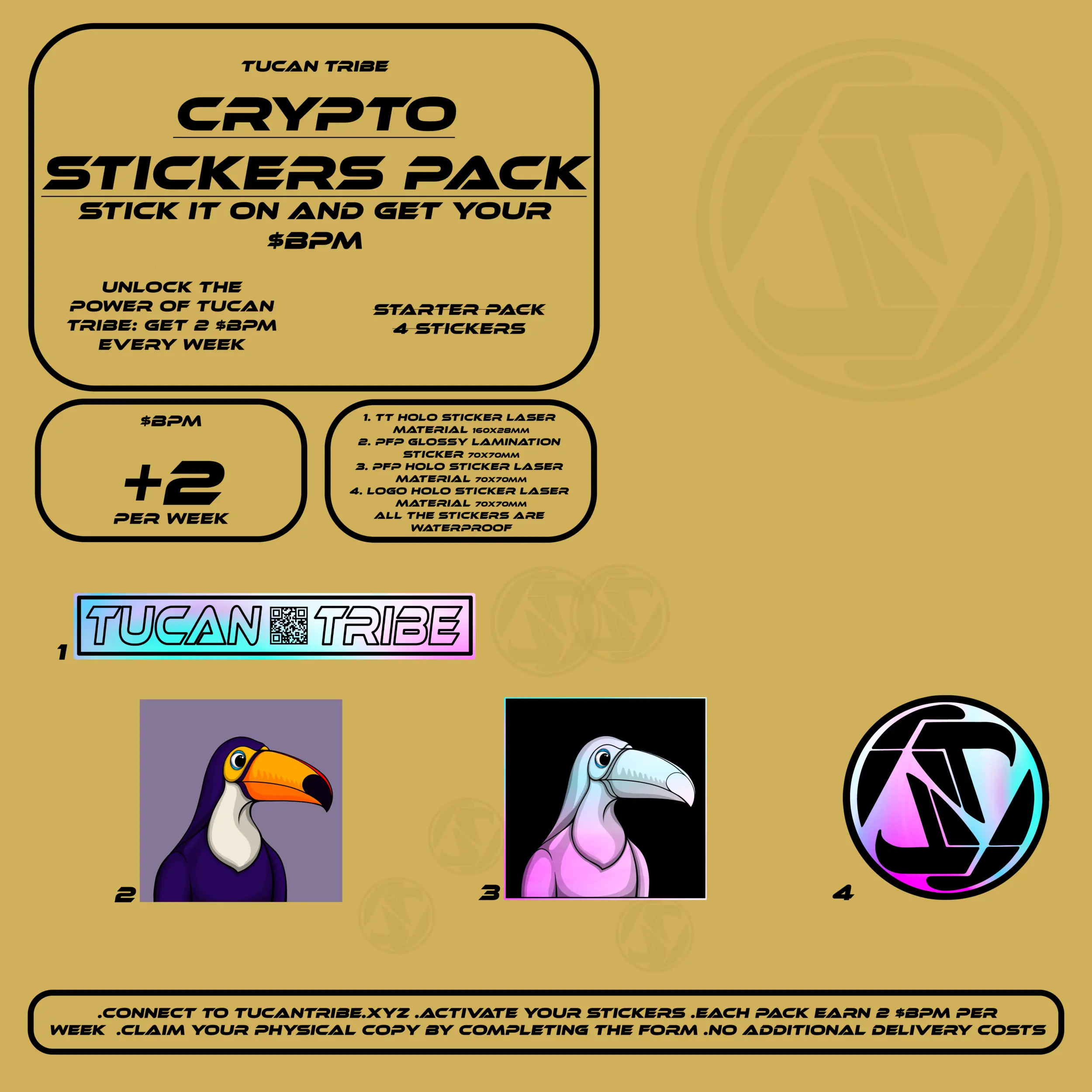 Image of Tucan Tribe Crypto Stickers  #89