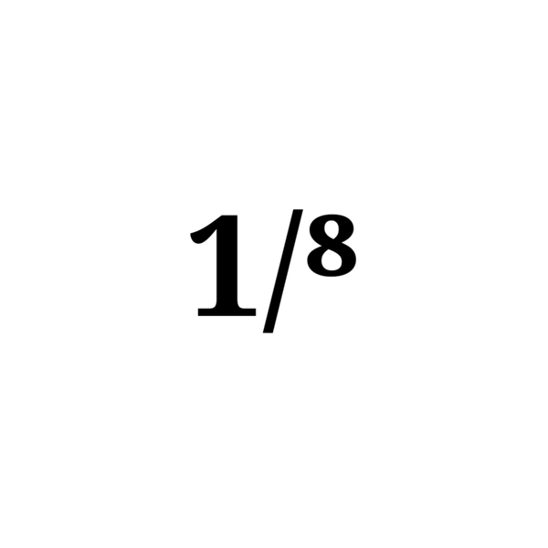 An image of Fraction 1/⁸