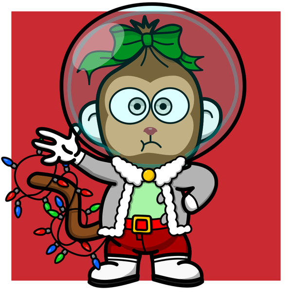 Image of Christmas Space Monkey #232