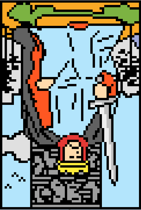 Image of King of Swords (inverted)