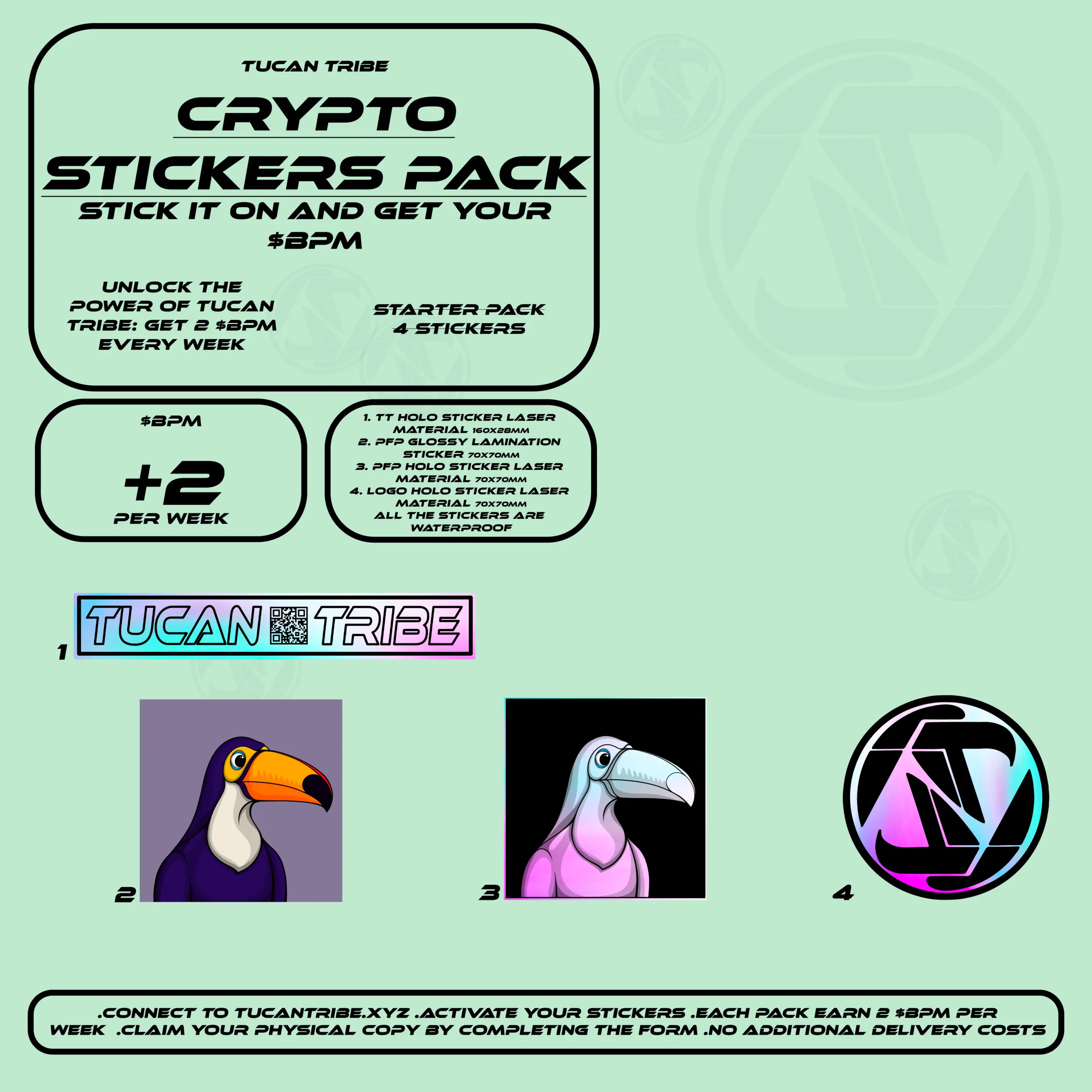 Image of Tucan Tribe Crypto Stickers #158