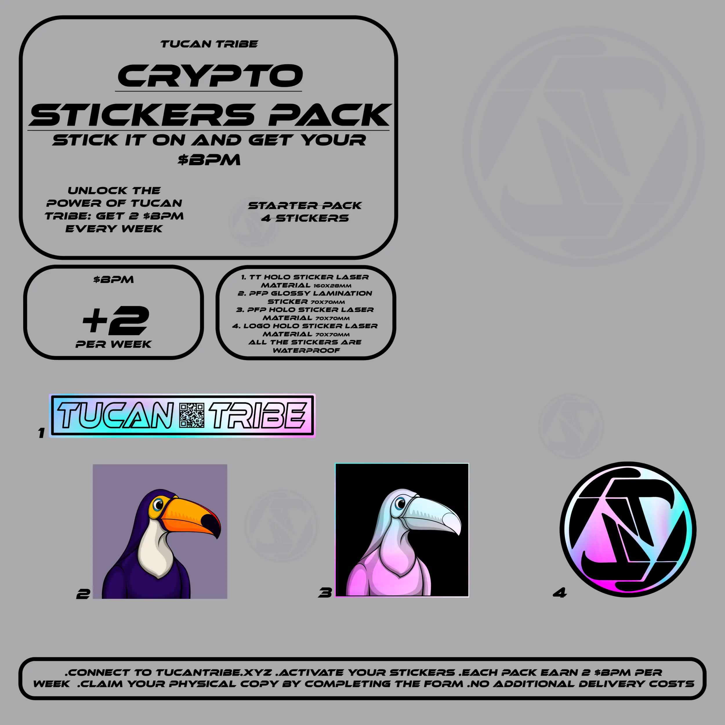 Image of Tucan Tribe Crypto Stickers #420