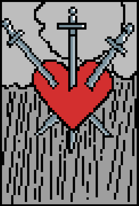 An image of 3 of Swords