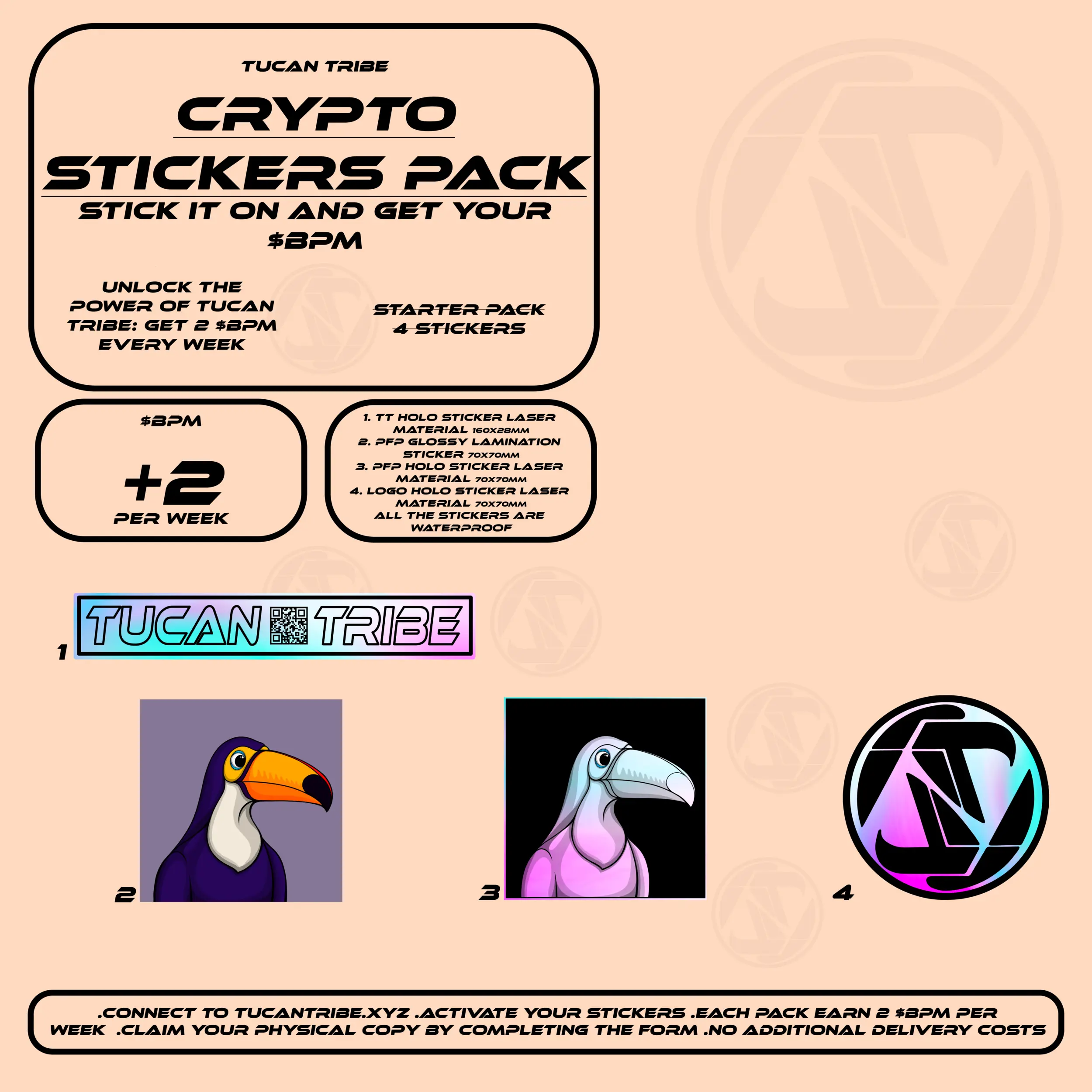 Image of Tucan Tribe Crypto Stickers  #88