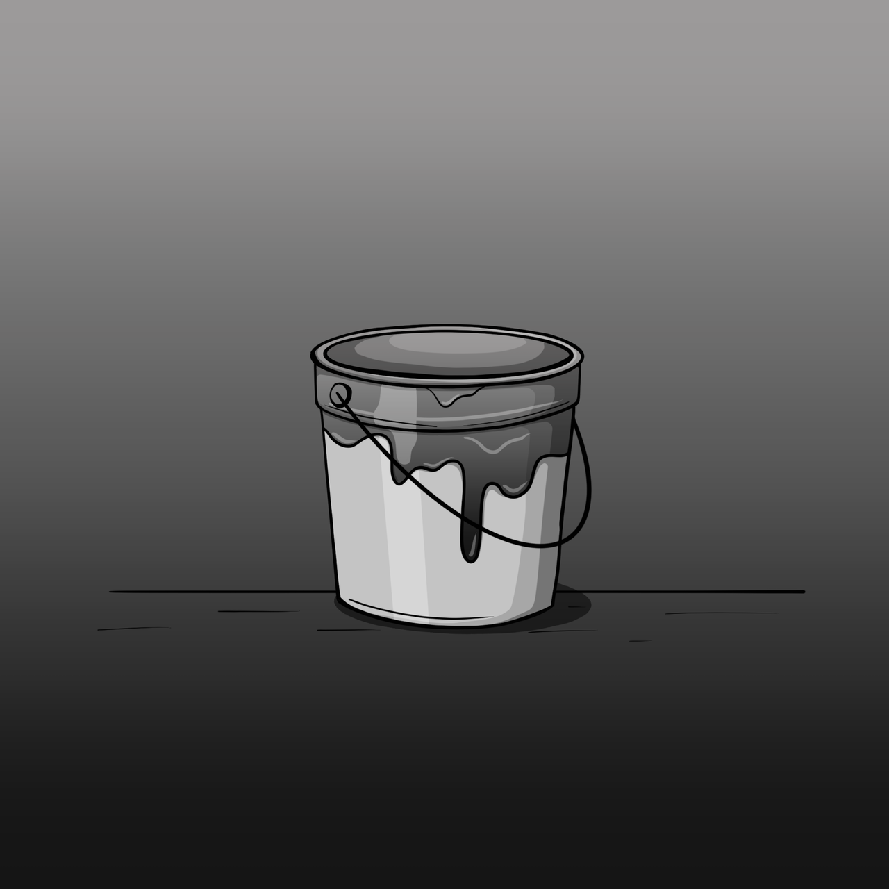 Paint Bucket - Gray Gradient