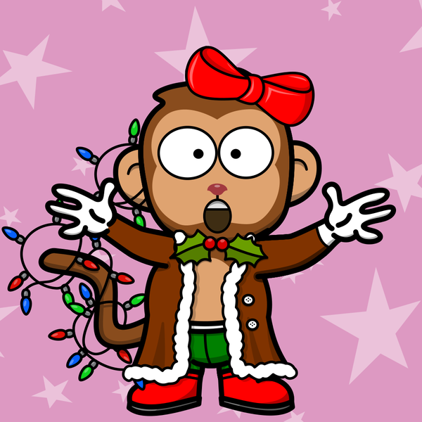 Image of Christmas Space Monkey #241