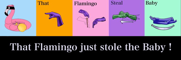 Image of Algo Sign - Flamingo Stole Baby