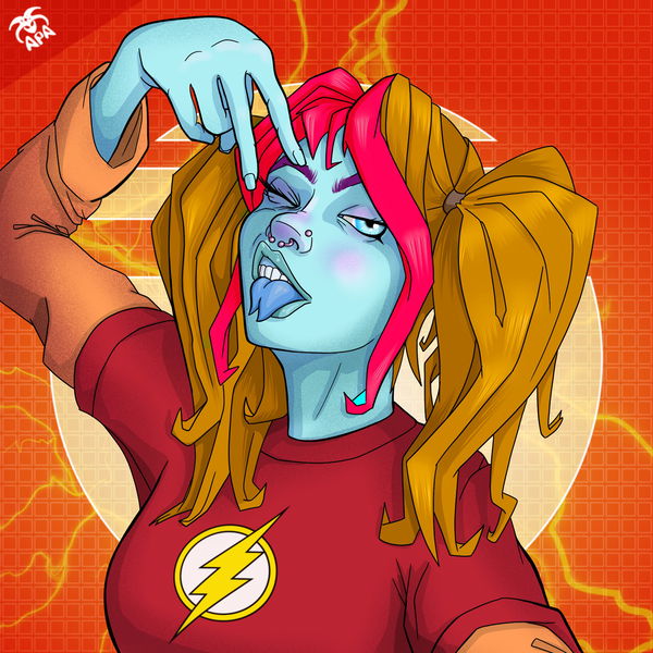 An image of AlienSelfie #004 - Flash Variant