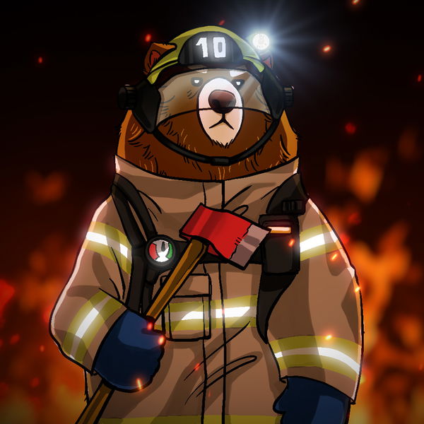 An image of (#010) Beary the Fire Fighter