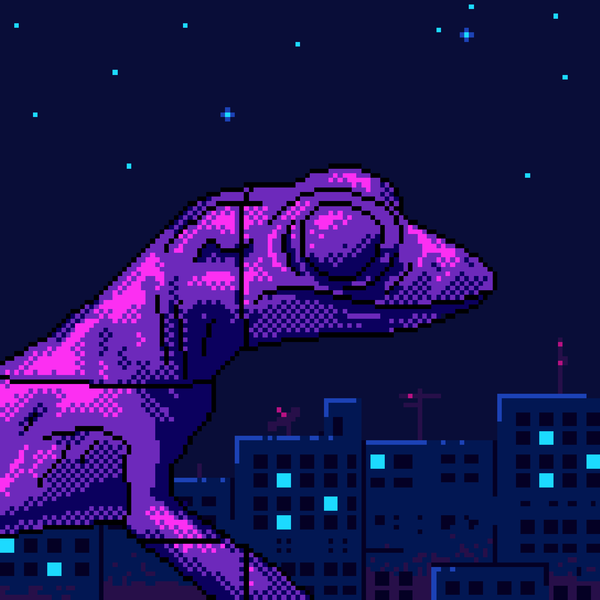 An image of Geko 0175 (Pixel Art Statue)