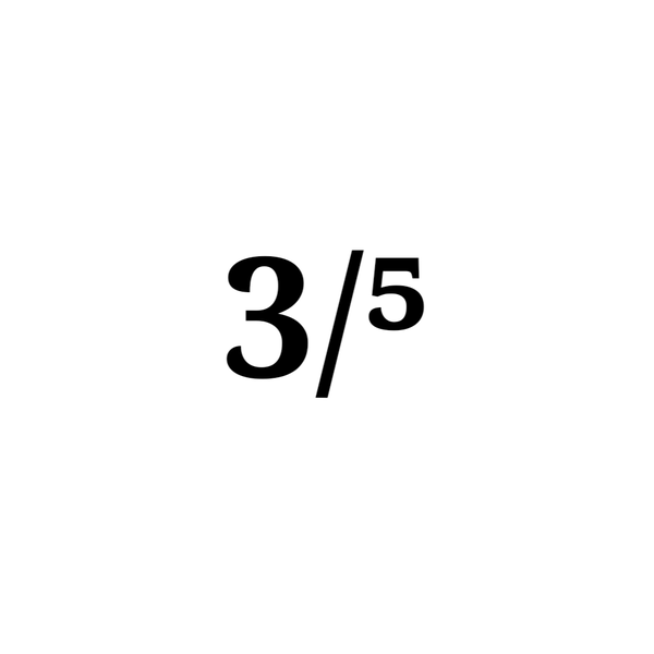 Image of Fraction 3/⁵