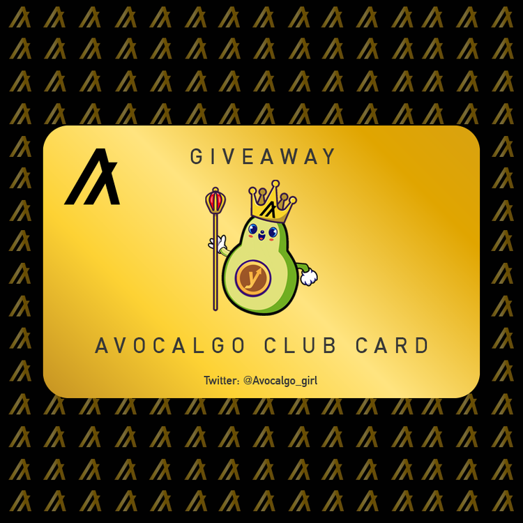 Image of AVOCALGO GIVEAWAY CLUB CARD GOLD