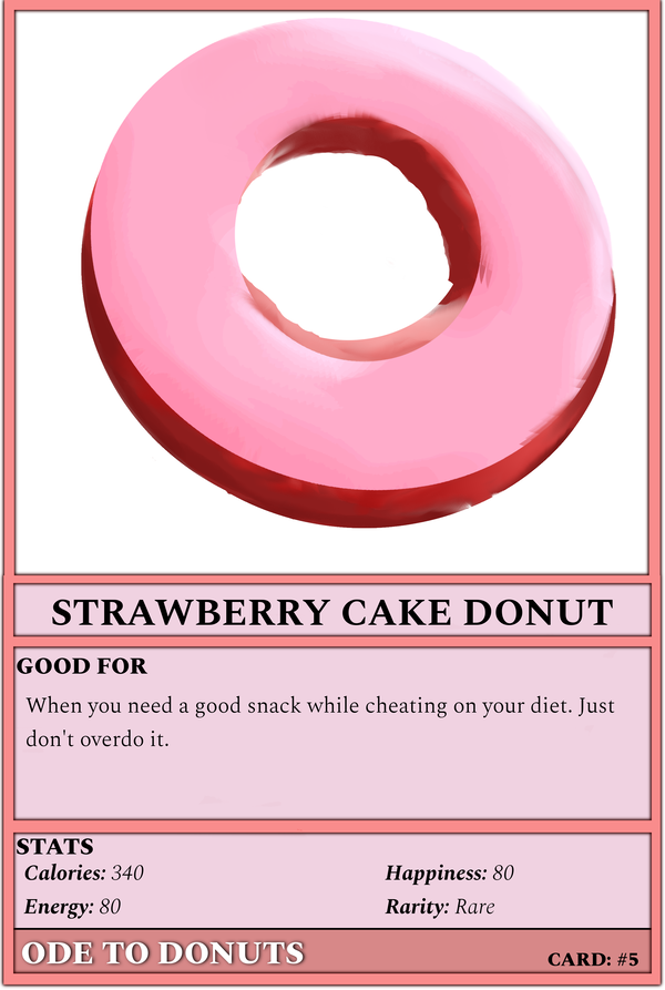 An image of #5 - Strawberry Cake Donut (IMG)