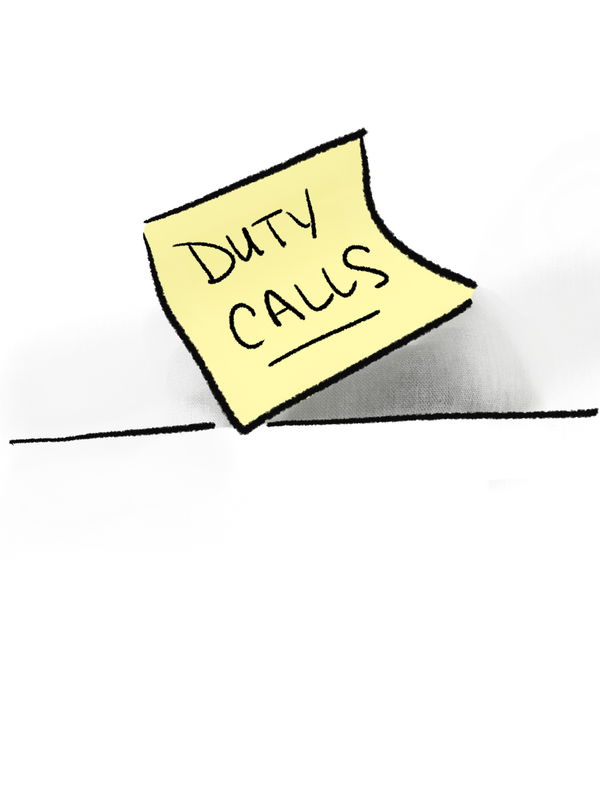 Image of Note, Duty Calls