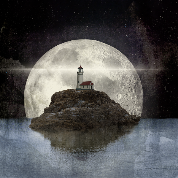 Image of Moon and Lighthouse