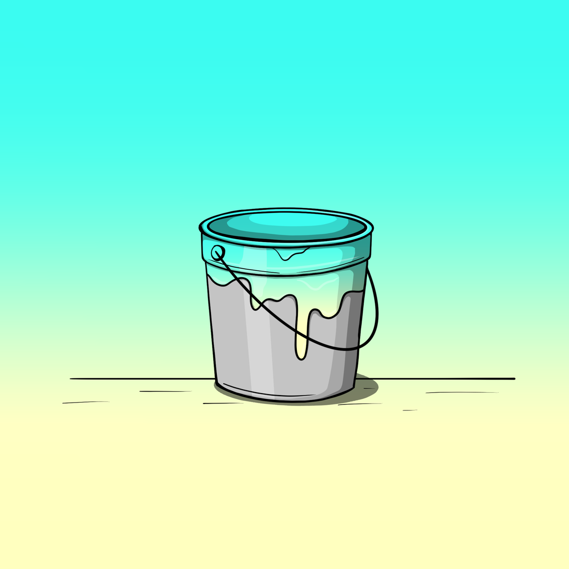 Paint Bucket - Lemonade Gradient