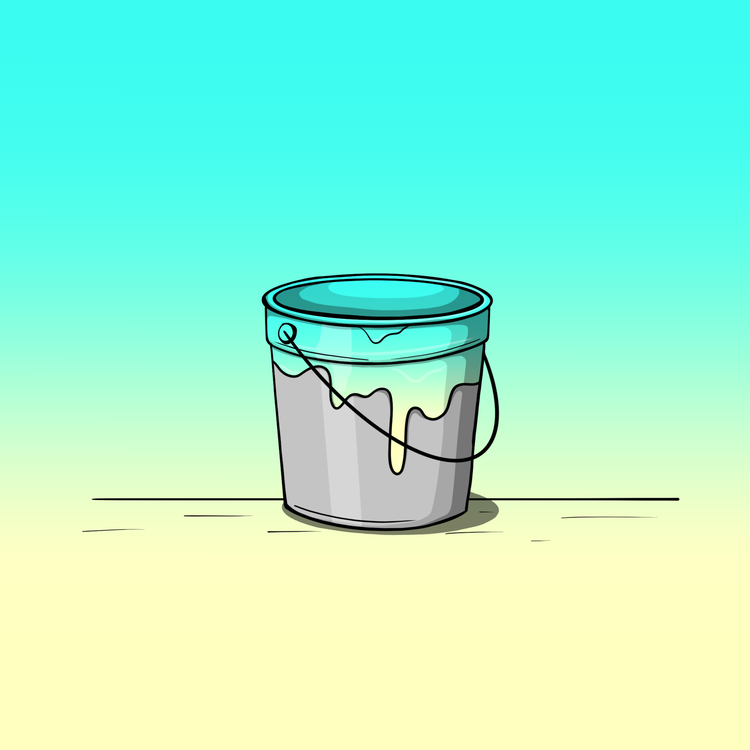 Image of Paint Bucket - Lemonade Gradient