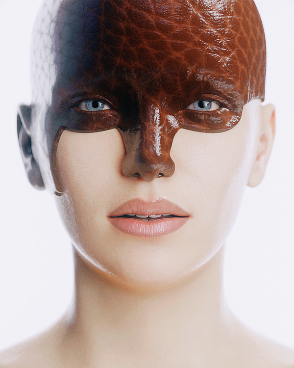 Image of Leather Brown Mask 01