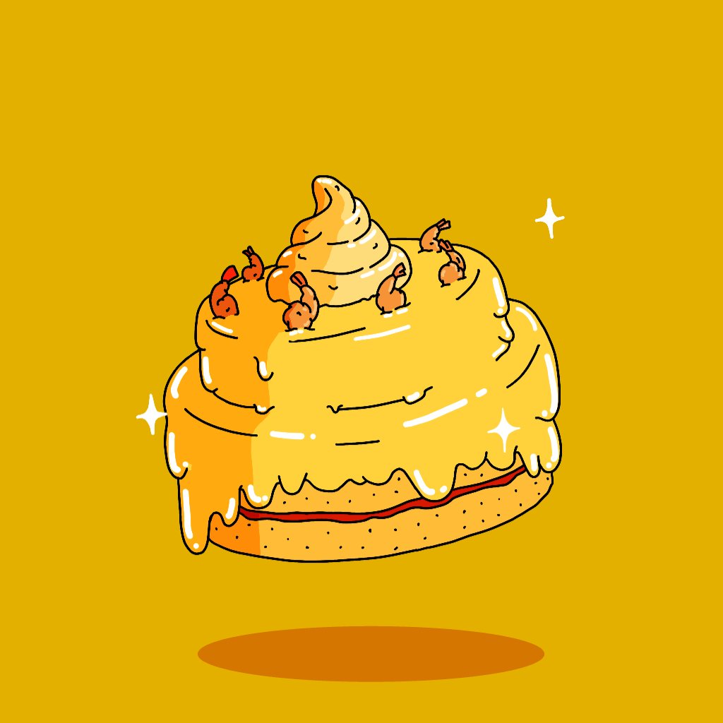 Golden Shrimp Cake NFT on Algorand