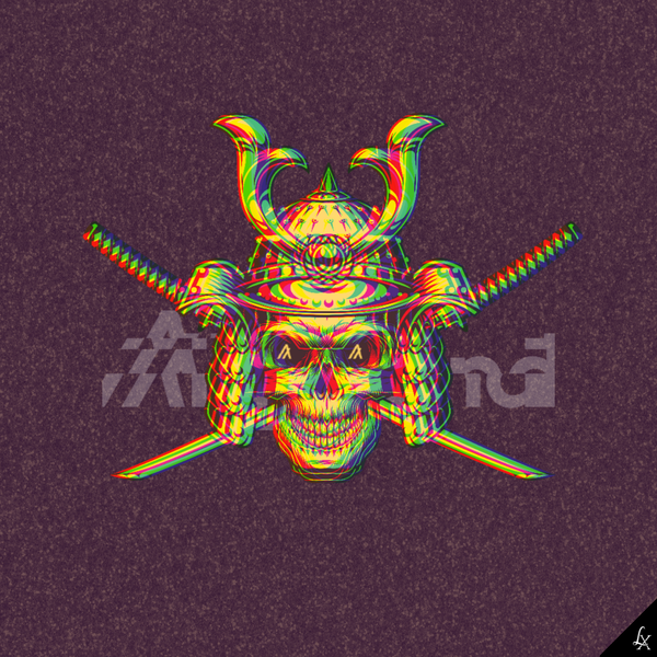 An image of Linx Golden Samurai Skull #006