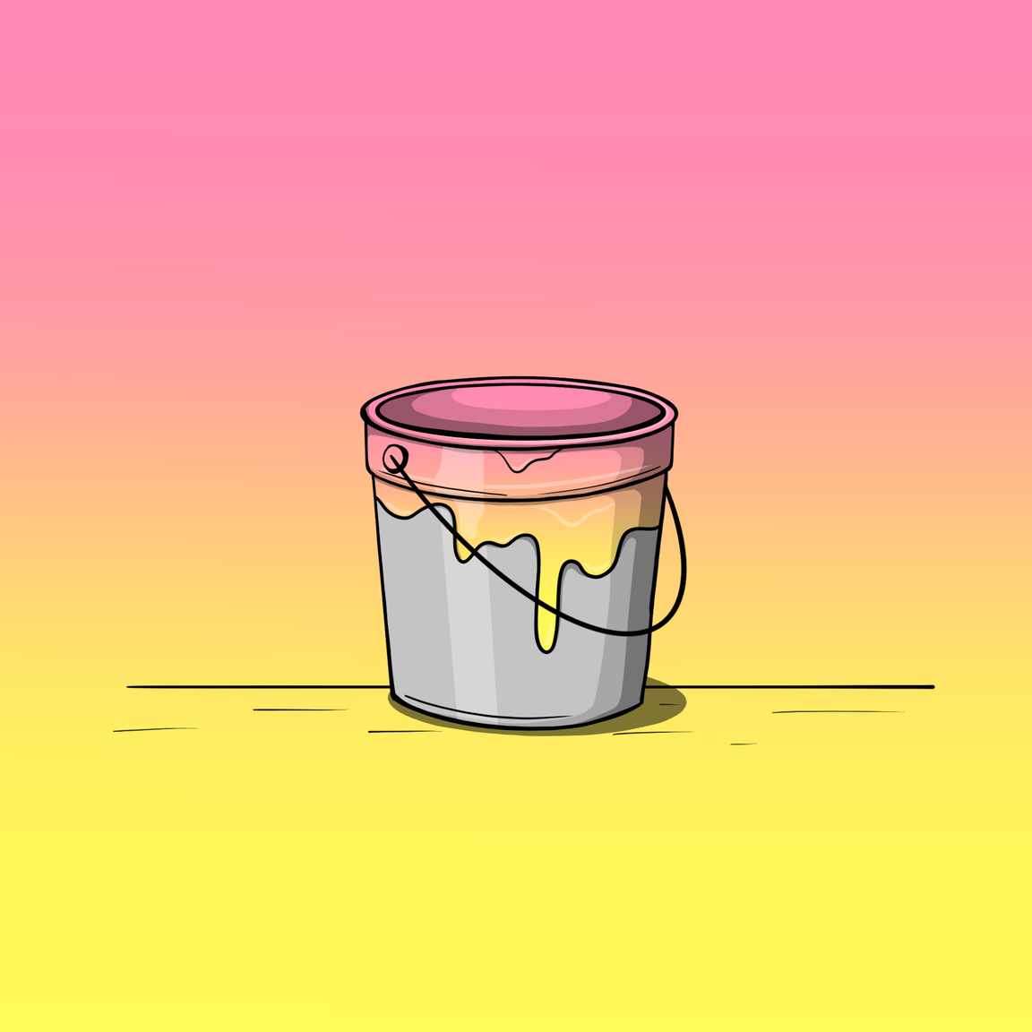 Paint Bucket - Sunset Gradient