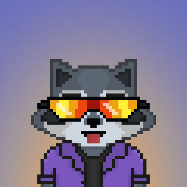 An image of Pixel Raccoon #15