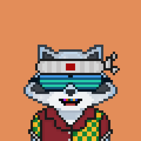 An image of Pixel Raccoon #8