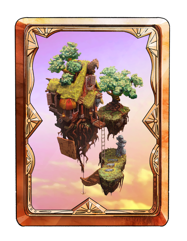 Image of Lifted House, Sunset (Full Art)