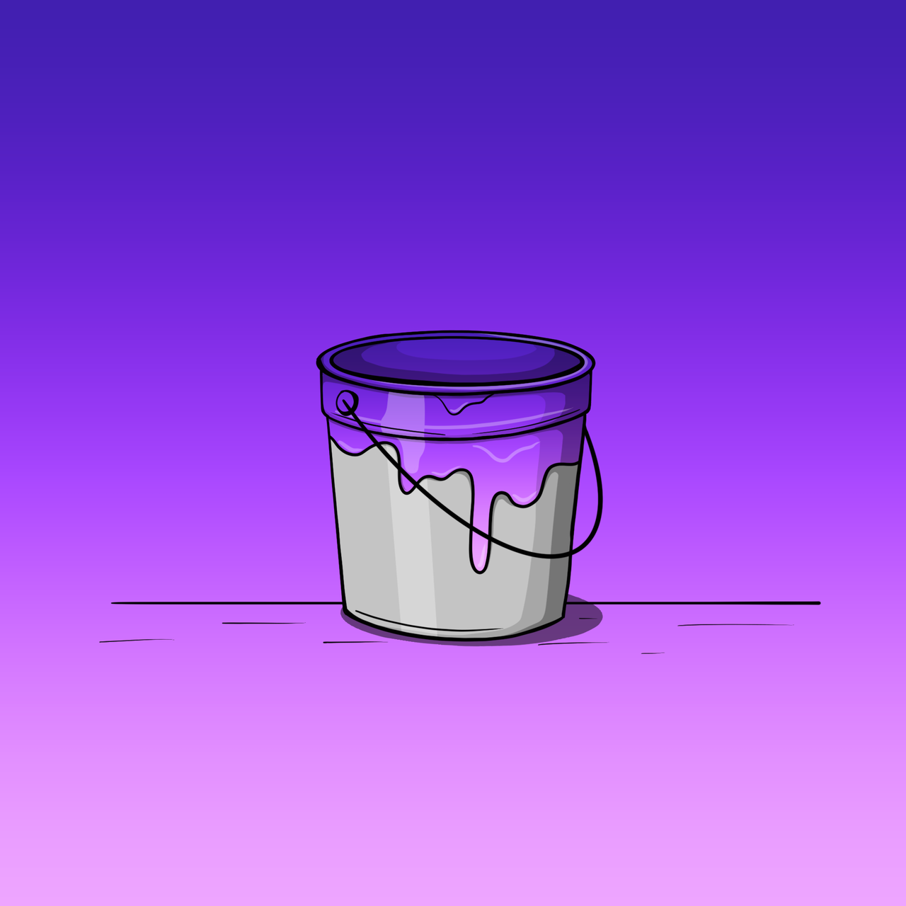 Paint Bucket - Purple Gradient